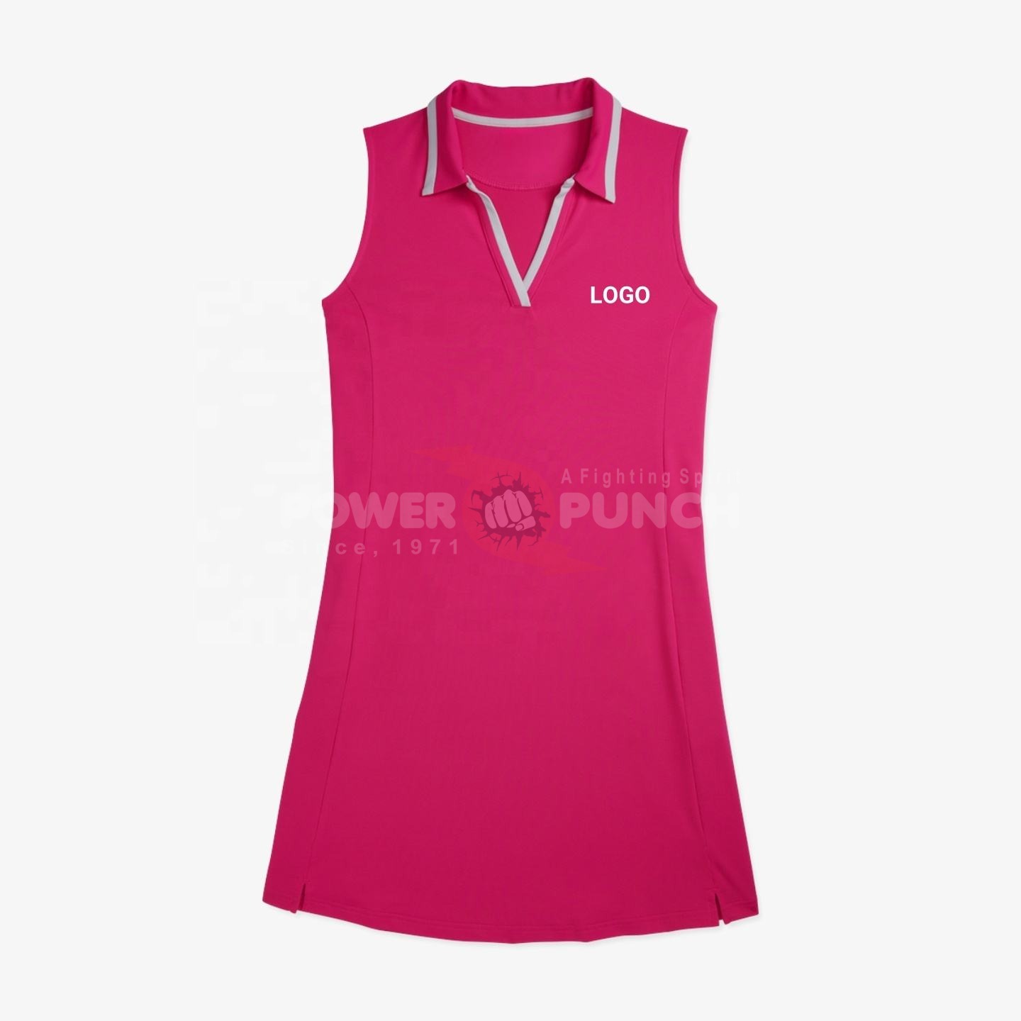 Power Punch Custom Branded Girls Tennis Team Uniforms Trendy Slim Fit Eco-Friendly 4-way Stretc - Angle 5