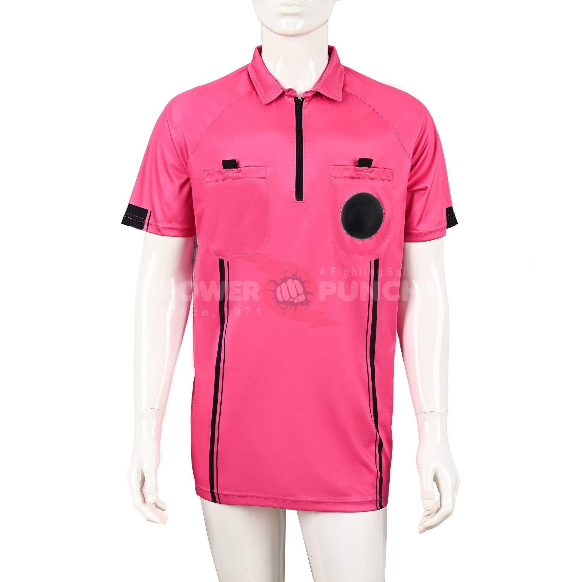 Power Punch High Quality Unisex Football Referee Jerseys Printed Digital Sublimation 100 Polyes - Angle 3