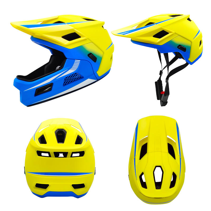 Power Punch Factory Wholesale Dual Sport Kid Helmet Full Face Children Helmet Head Angle 2