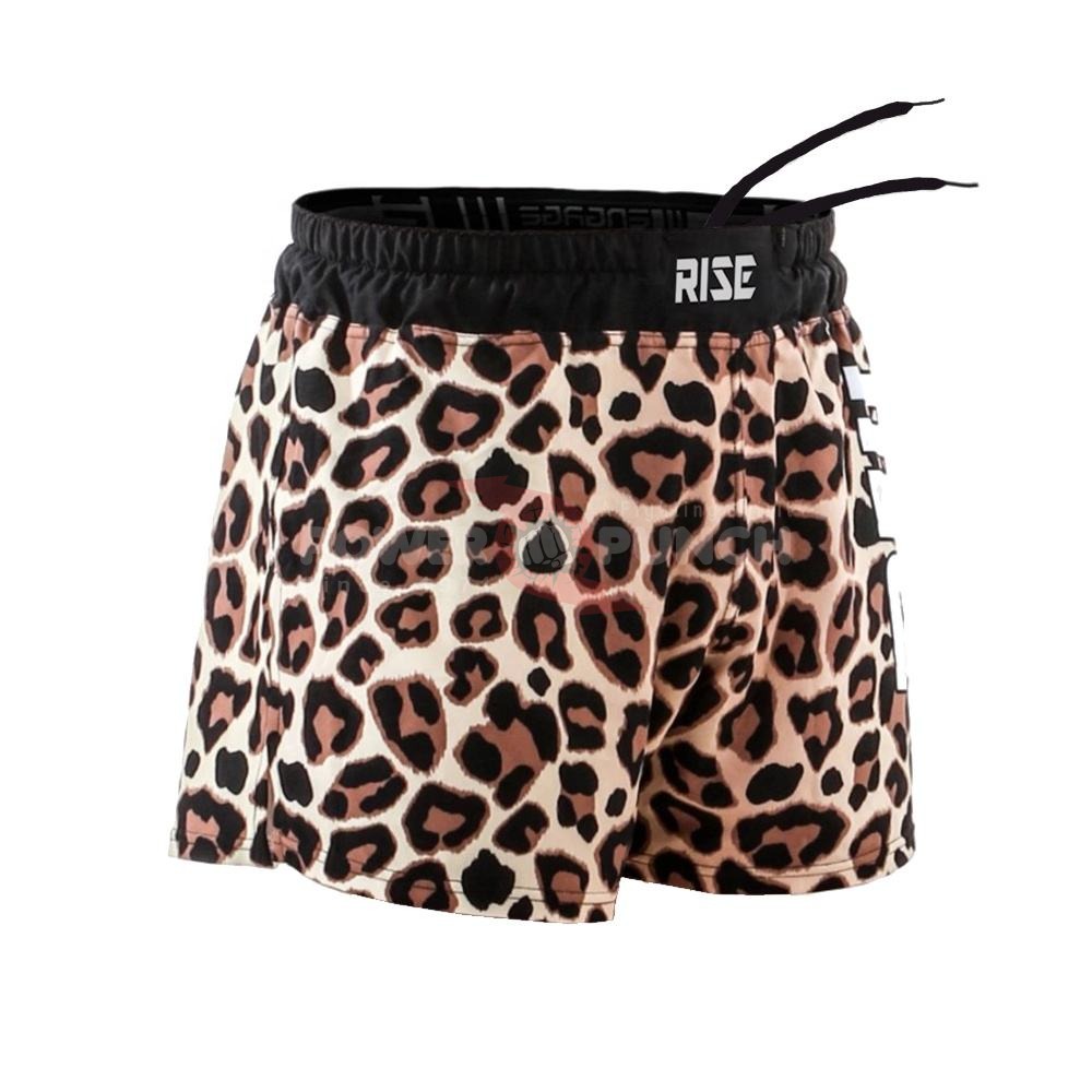 Power Punch Retro Collegiate Two-Tone Satin Boxing Walk-Out Shorts Angle 5