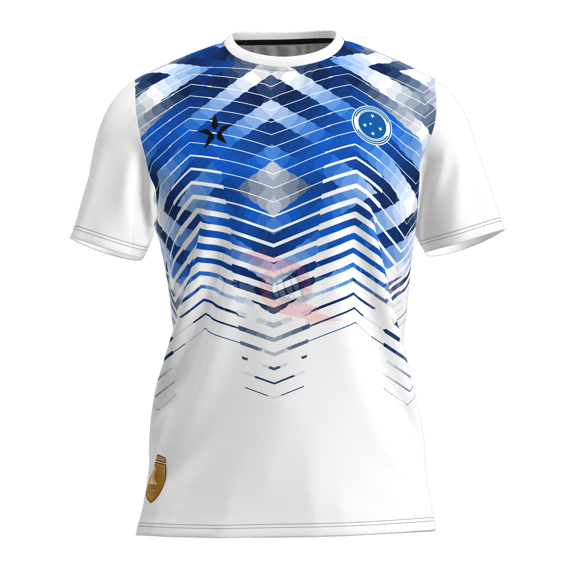 Power Punch Male Team Retro Football Jersey Customized Logo Uniforms in 100 Polyester with and  - Angle 2