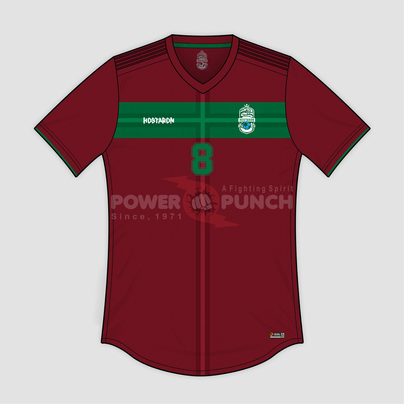 Power Punch HOSTARON Custom Original Reto Combination Clothes League Soccer Referee Jersey and  - Angle 2