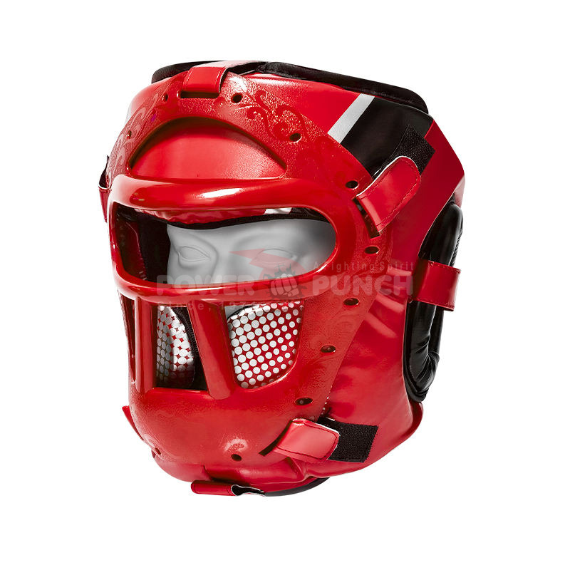 Power Punch Customizable MMA Boxing Sanda Training Gear Head Protection Face Guard Angle 5