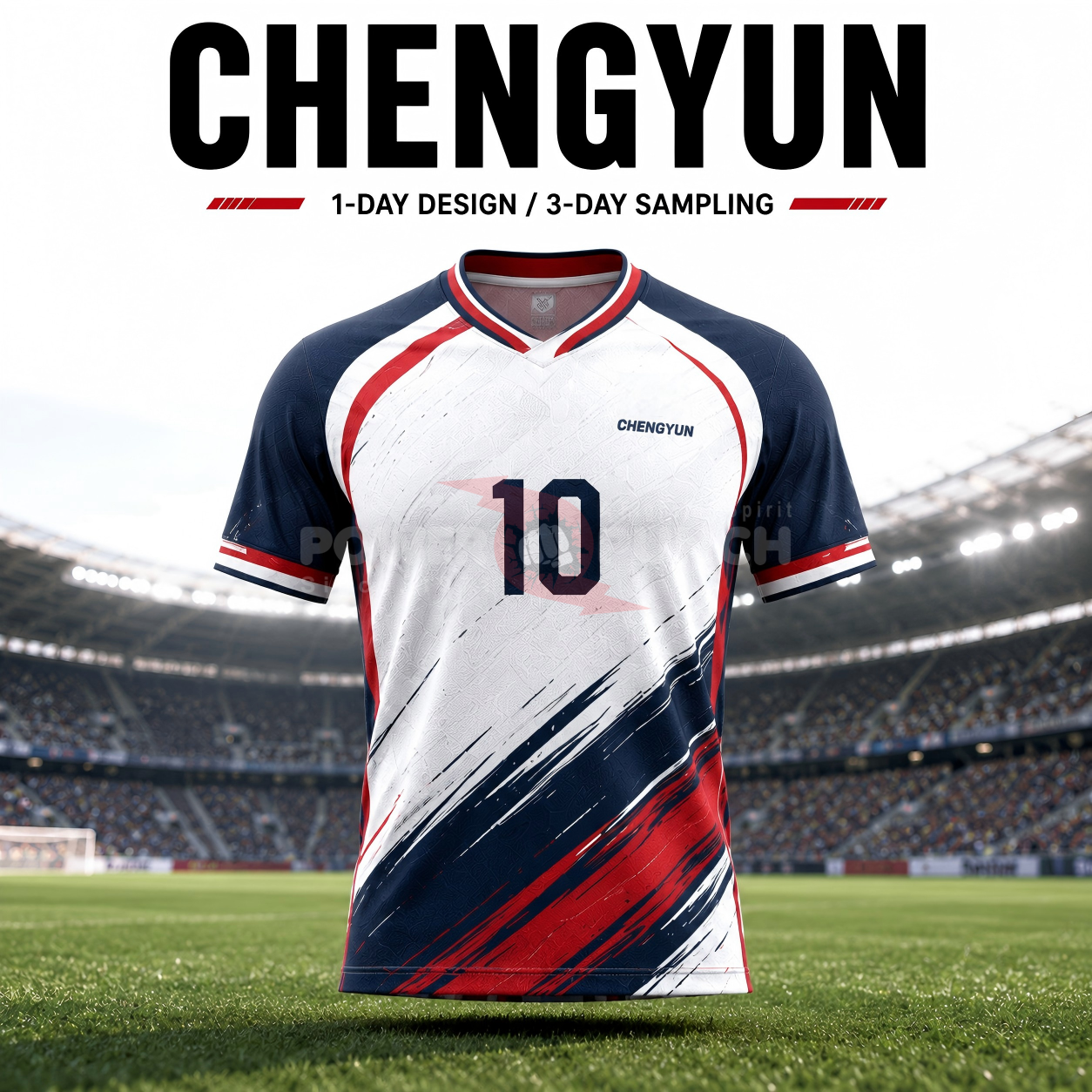 Power Punch Custom Sublimation Soccer Jersey Maillot De Foot Camiseta De Futbol Wholesale Footb - Angle 2