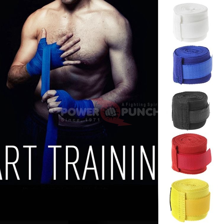 Power Punch Custom Hand Wrap Combat Protect Boxing Kickboxing Muay Thai Handwraps Angle 2