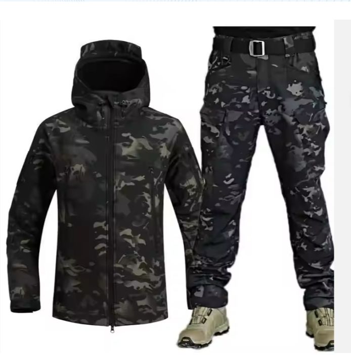 Power Punch Men's Outdoor Tactical Jackets for Autumn and Winter Fleece Warm Angle 4