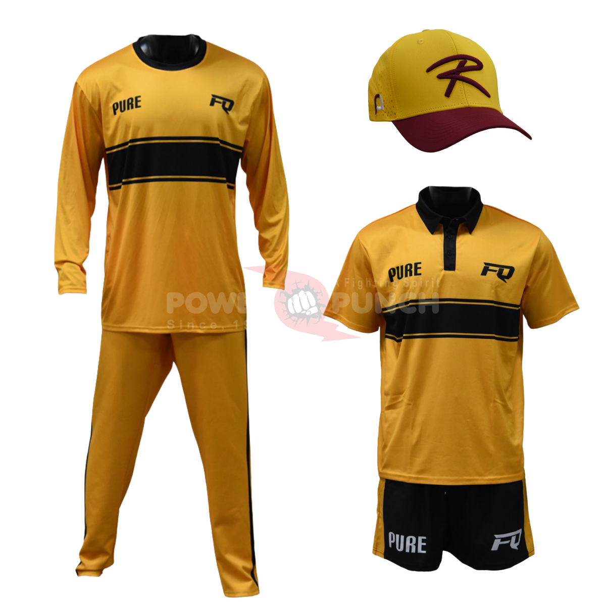 Power Punch PURE Custom Sublimation Cricket Long Sleeve Polo Shirts Wholesale Cricket Pants Jer