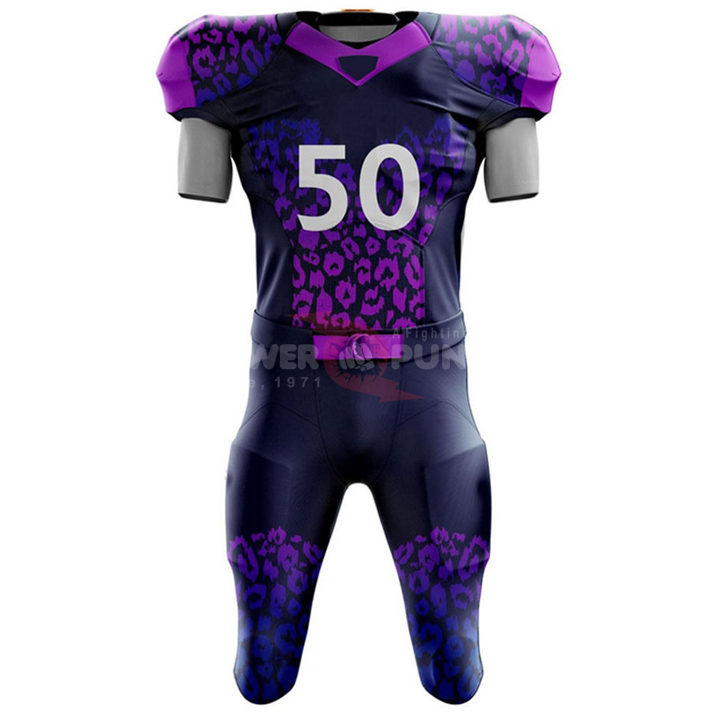 Power Punch Best Quality Breathable Material Unisex American Football Uniforms New Arrival Summ - Angle 5