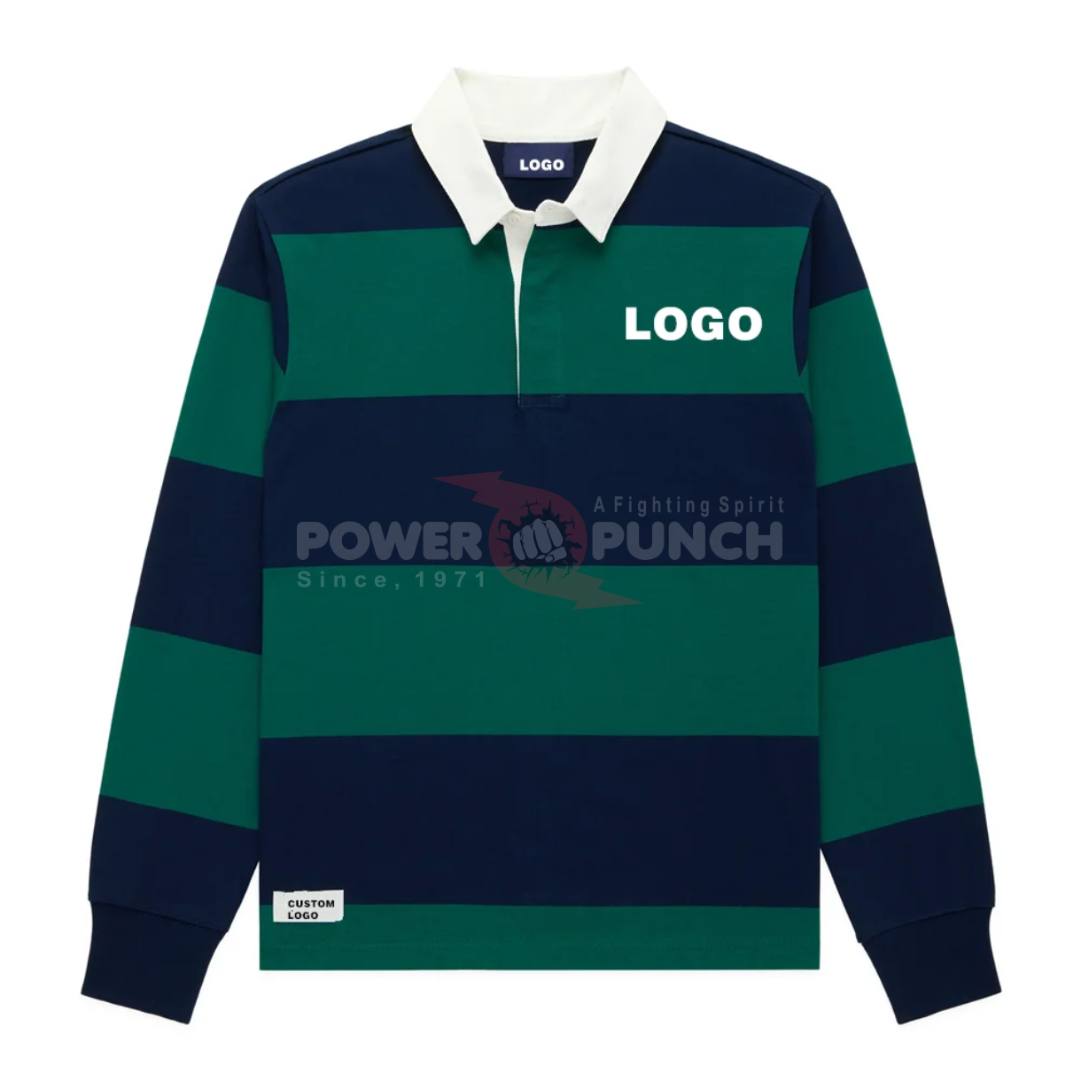 Power Punch Tonton Custom Vintage Men x27 s Rugby Jersey for Polo Breathable Stripe Long Sleeve - Angle 5