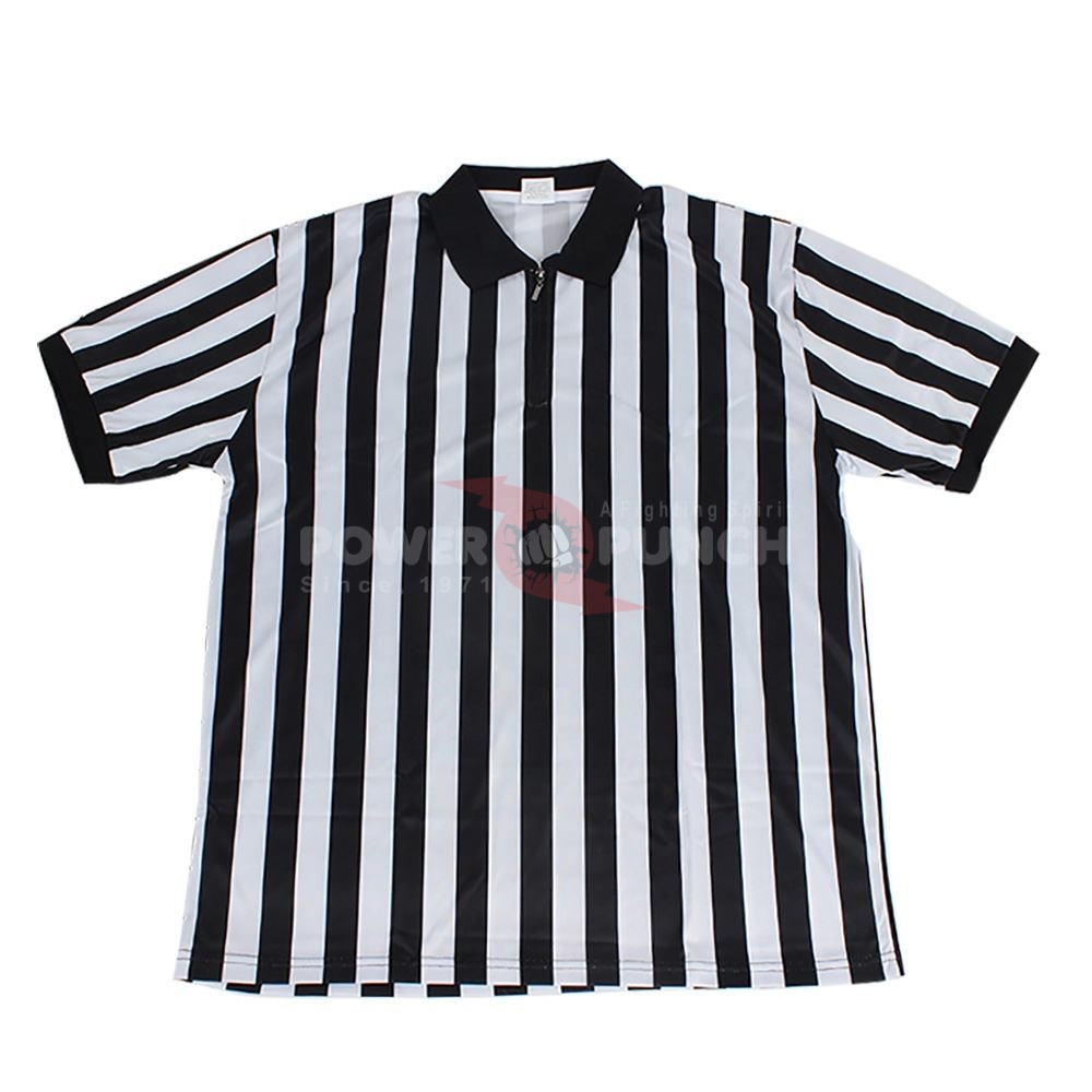 Power Punch HEALY Custom Basketball Referee Jersey Mens Rugby Football Referee Shirt Short Slee - Angle 3