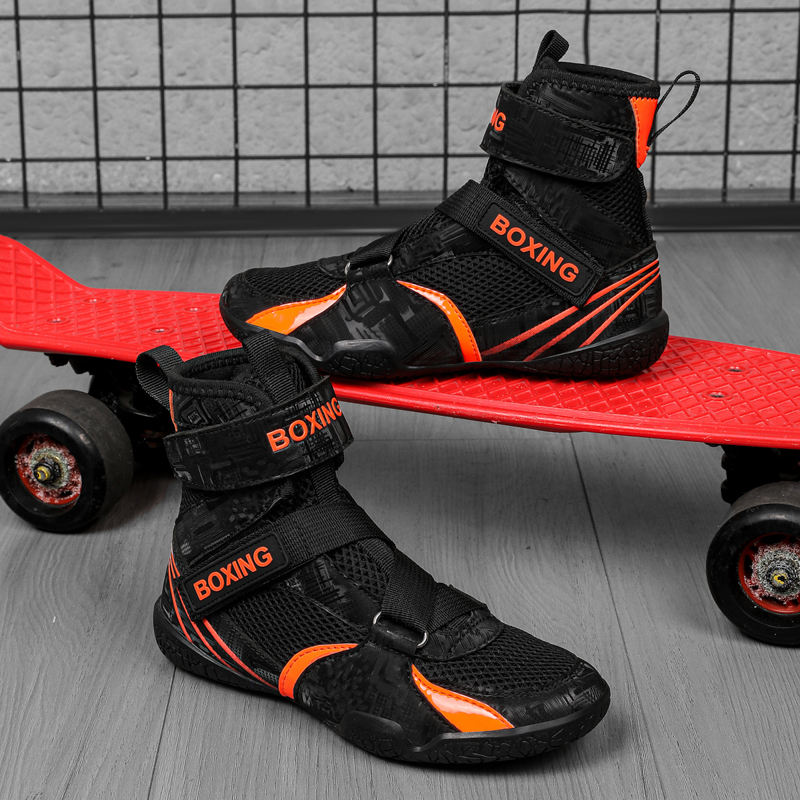 Power Punch Pro Elite Mid-Top Cowhide Leather Ring Boots Angle 5