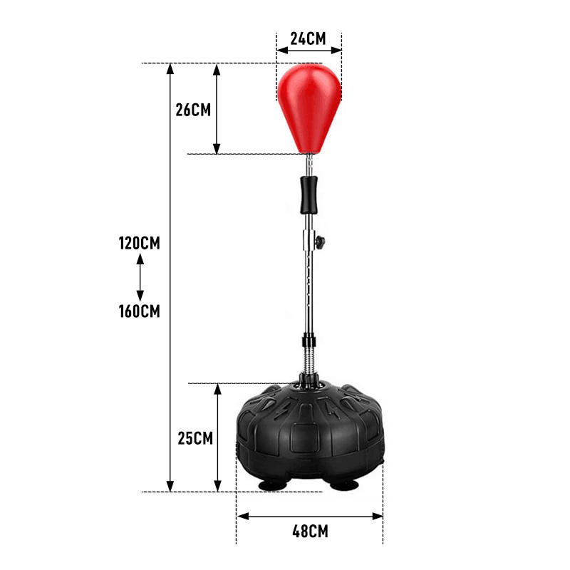 Power Punch High Quality Gym Boxing Training Reflex Speed Bag Free Standing Boxing Angle 2