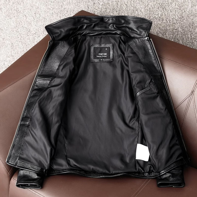 Power Punch TONGYANG New Genuine Leather Jacket Men Cowhide Sheepskin Coat Autumn Angle 5