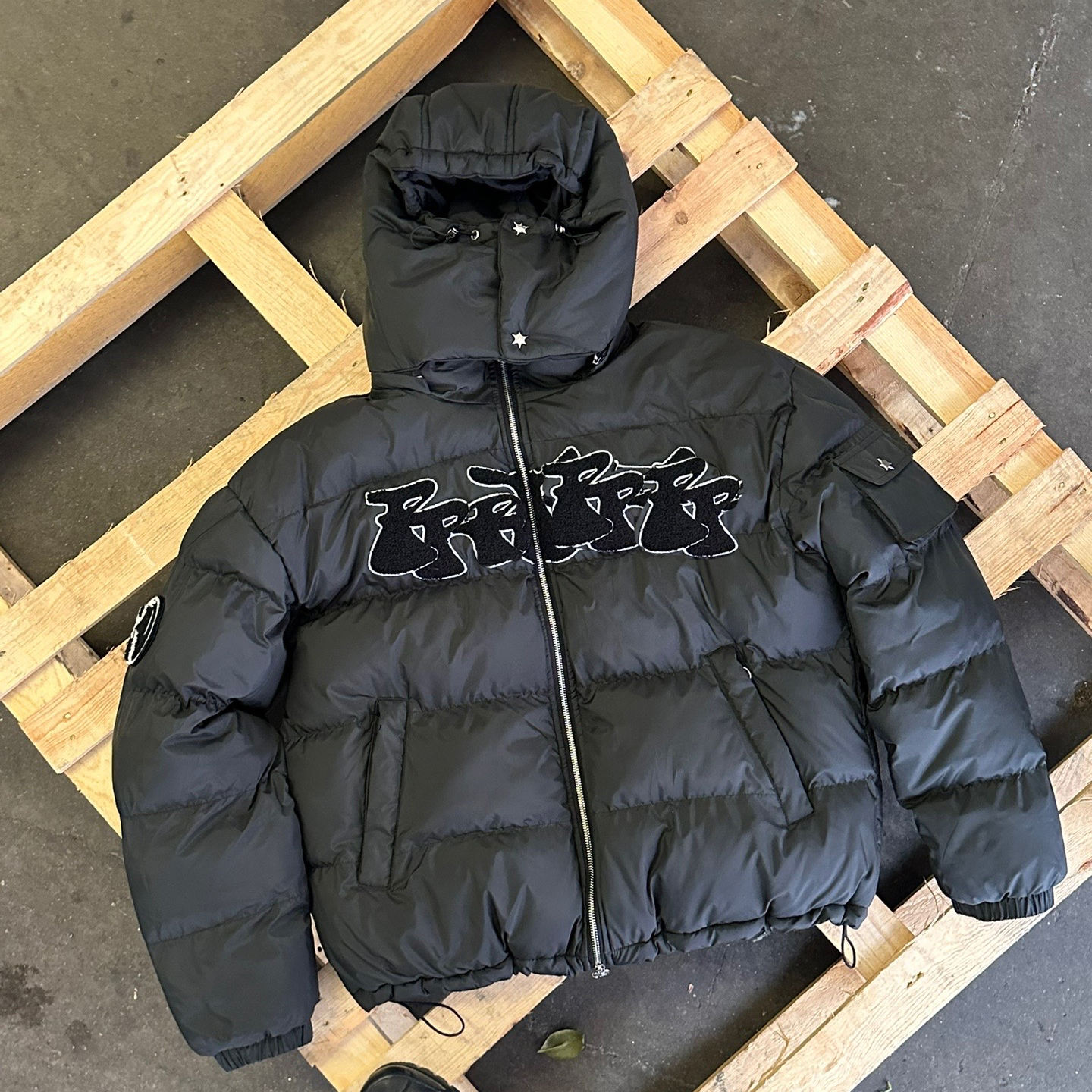 Power Punch Custom Winter Cropped Down Coats ultra Light Duck Goose Embroidery