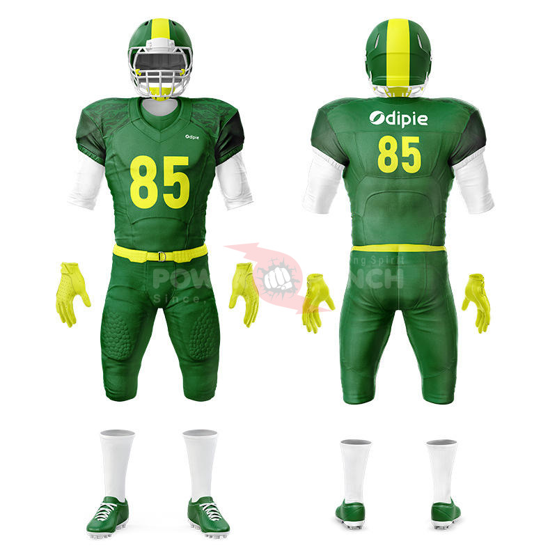 Power Punch DIY Custom American Football Uniforms Game Jerseys Rugby Training Team Outfits Spor - Angle 5