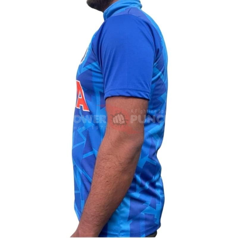Power Punch Cricket Jersey Custom Name and Number All Cricket Team Uniform India Cricket Test J - Angle 4