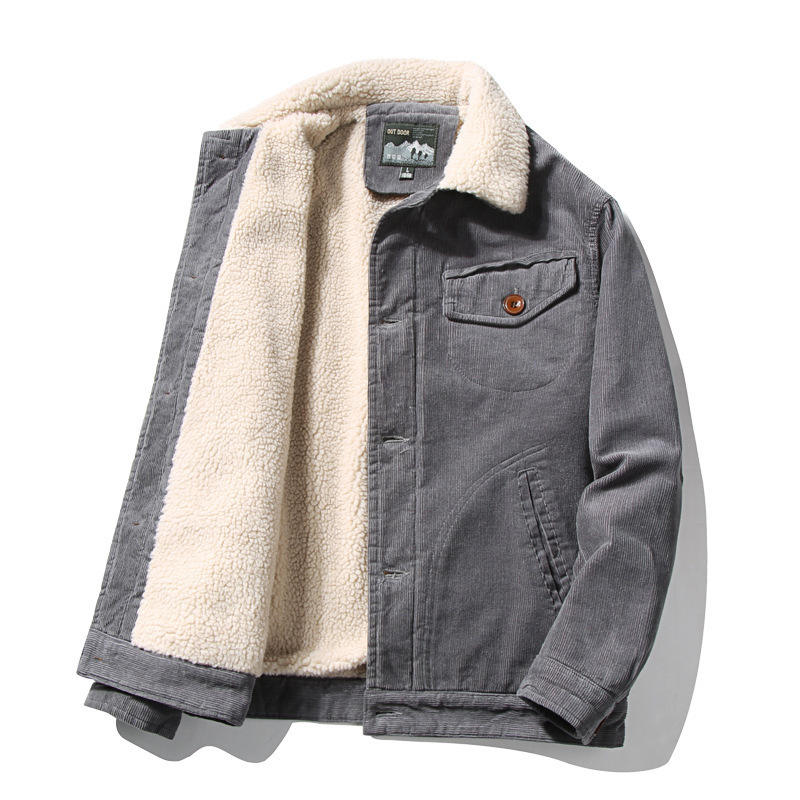 Power Punch 2022 Winter Men's Corduroy Car Jacket Wholesale Comfortable Custom