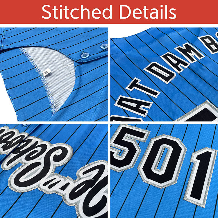 Power Punch Unisex Hip Hop Button Down Digital Printed Men x27 s Baseball Shirt Striped Stitche - Angle 5