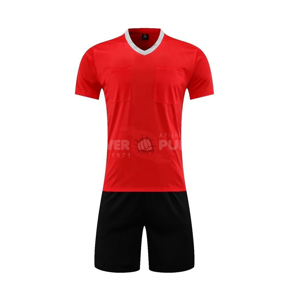 Power Punch Professional Soccer Referee Jersey Custom Football Shirt Training Uniform Kit Socce - Angle 5