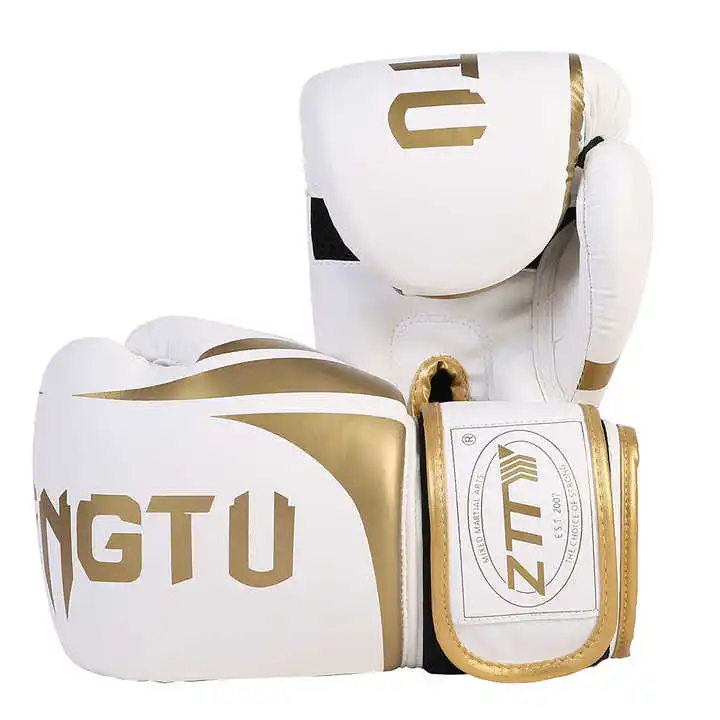 Power Punch Elite Professional Lace-Up Fight Gloves | Custom Winning Style Leather - Angle 4