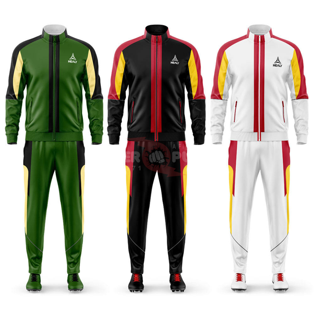 Power Punch HEALY Tracksuit Top Quality Men Soccer Tracksuit Jacket Full Zip Soccer Club Tracks - Angle 4