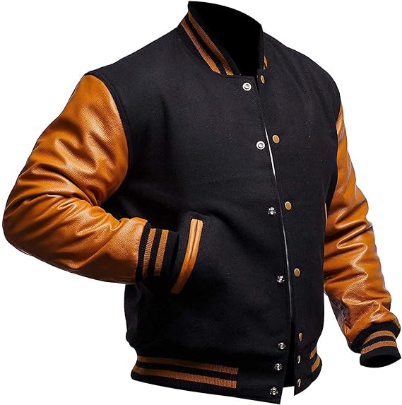 Power Punch High School College Baseball Bomber Varsity Jacket with Custom Letters Angle 2