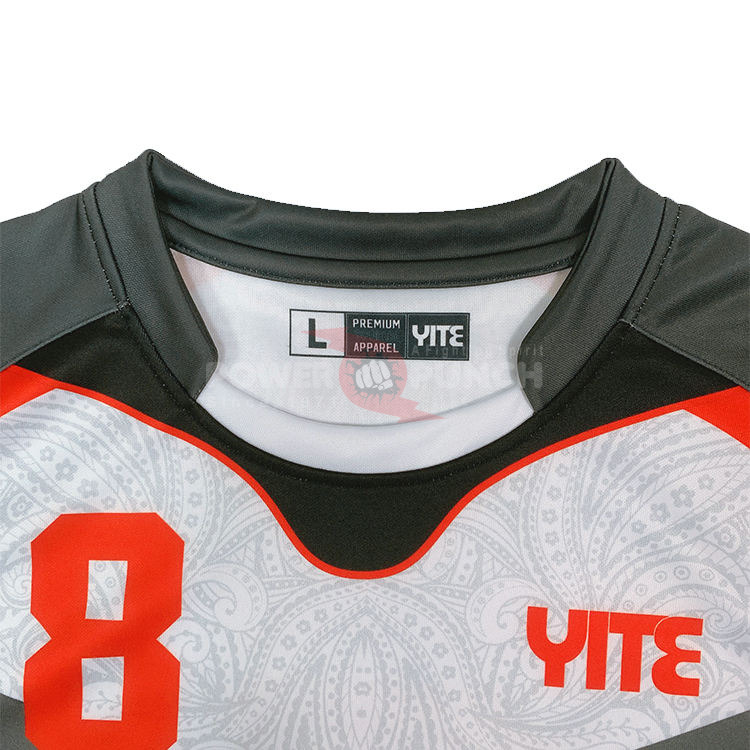 Power Punch Cheap NZ Breathable Men Rugby Uniform Set Custom Sublimate Bulk Rugby Shirt Rugby T - Angle 4