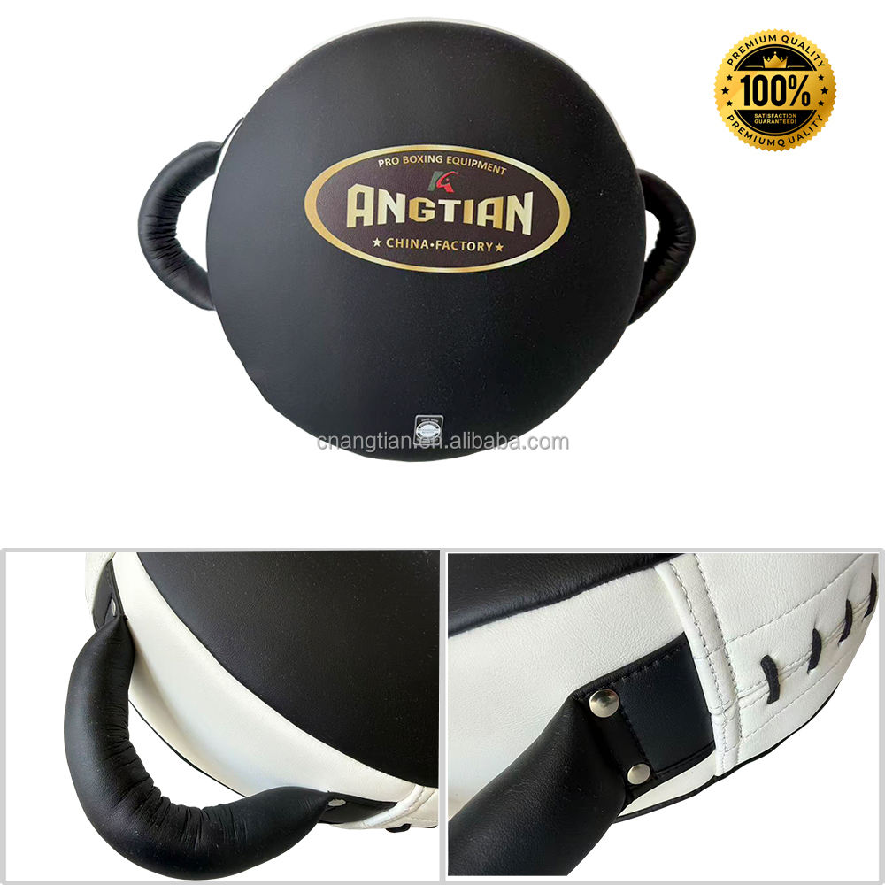 Power Punch ANGTIAN Factory Custom Round Boxing Punch Pads Martial Arts Kick Pads and