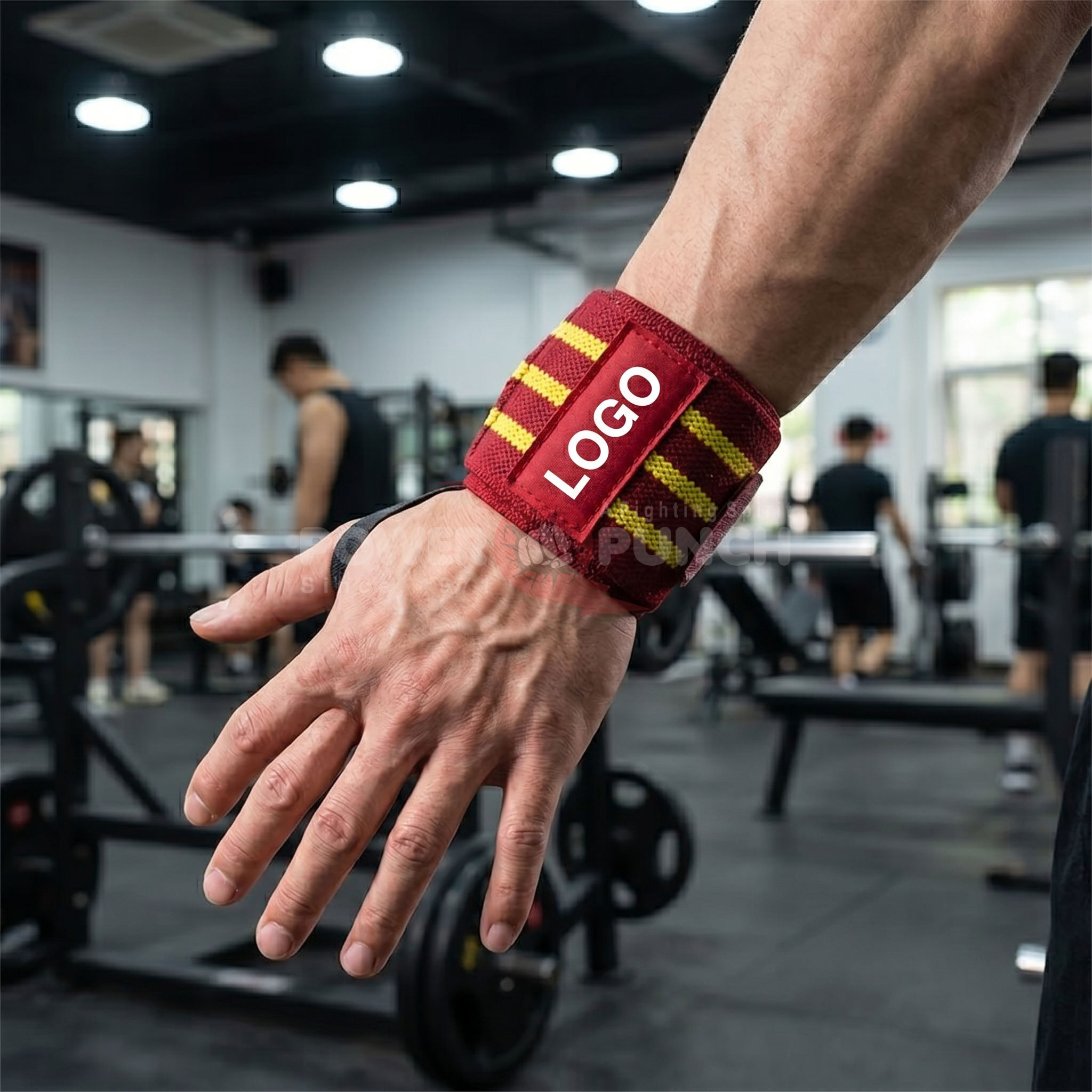 Power Punch Professional Quality Wrist Support Heavy Duty Thumb Loops Weightlifting Angle 3