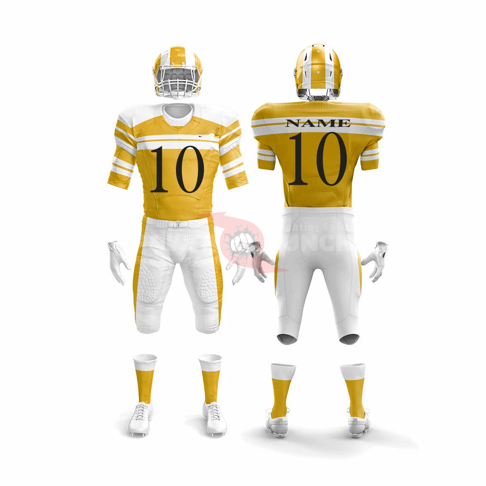 Power Punch OEM High Quality American Football Uniform 100 Polyester Team Solid Color American  - Angle 2