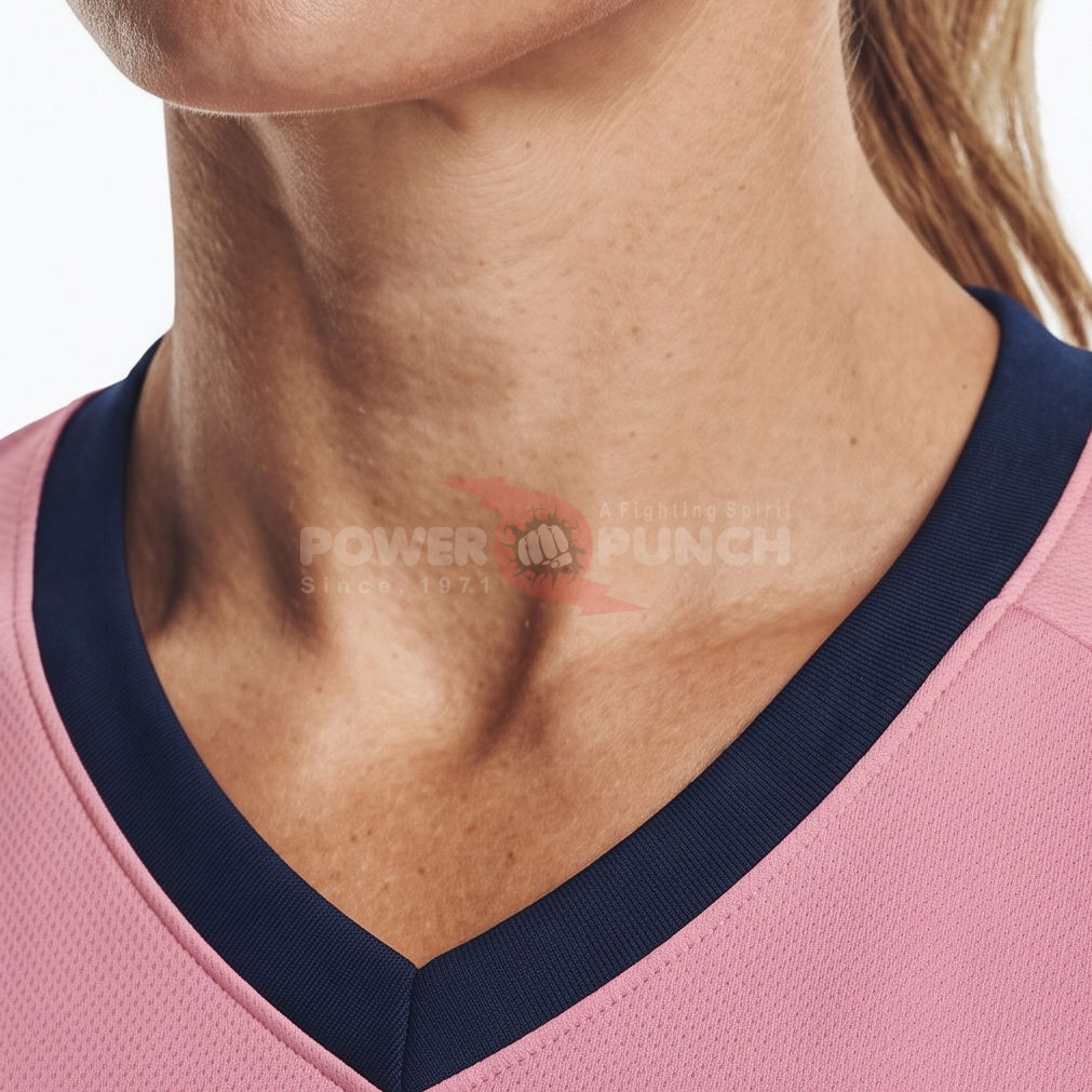Power Punch Premium Quality Women x27 s Lacrosse Jersey Printed Plus Size V-Neck Short Sleeve 1 - Angle 5
