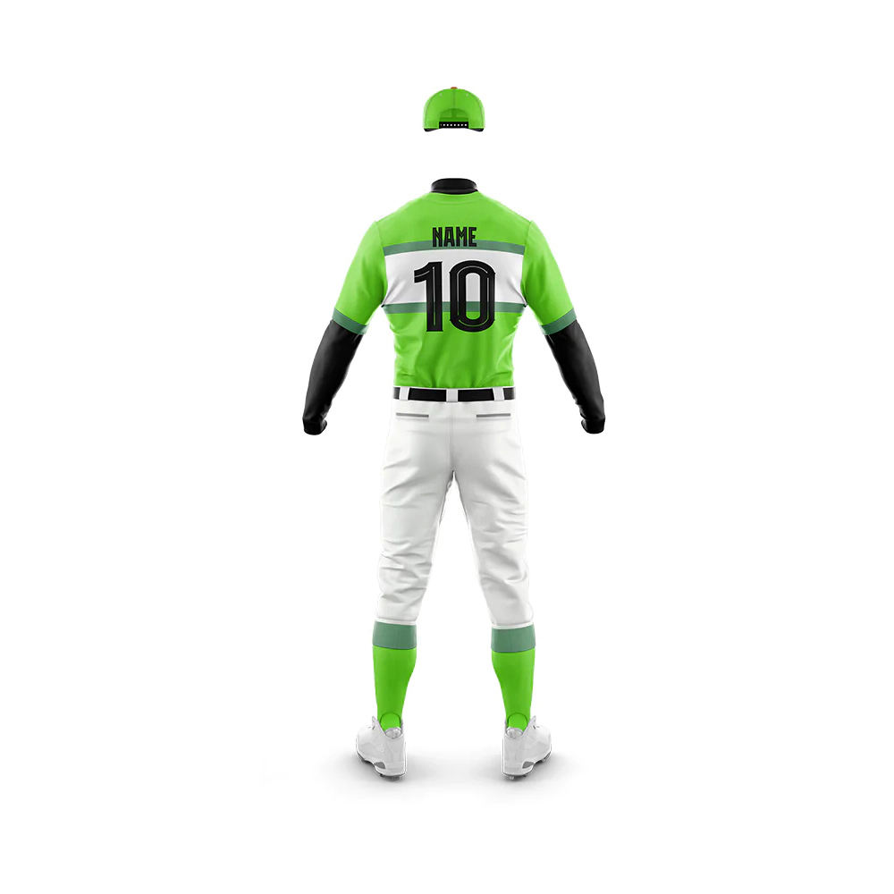 Power Punch Wholesale Custom Heat Transfer Baseball Uniforms with Short Sleeve Breathable Fabri - Angle 5