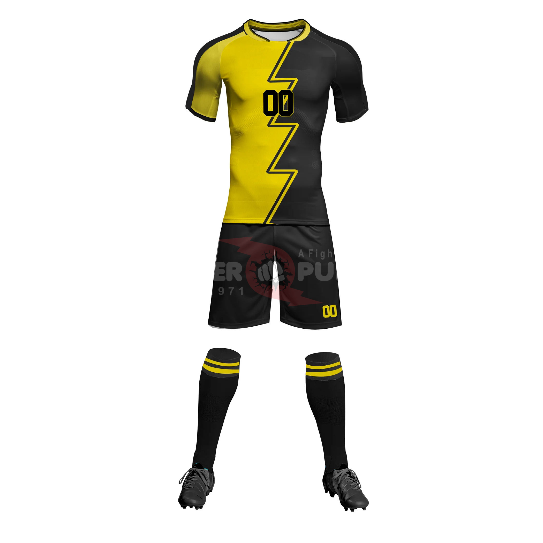 Power Punch Wholesale Soccer Customized Logo Printed soccer T-Shirts And Sublimation Jerssy uni