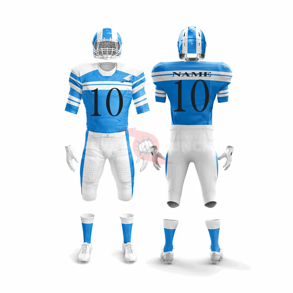 Power Punch OEM High Quality American Football Uniform 100 Polyester Team Solid Color American  - Angle 5