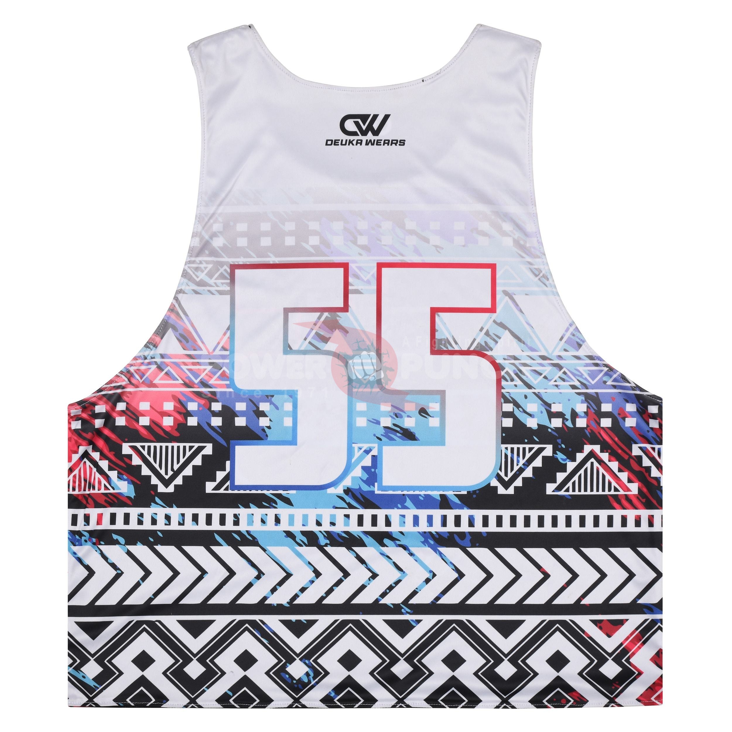 Power Punch OEM Custom Design Sublimated Reversible Lacrosse Pinnie Made With 100 Polyester Mes - Angle 4