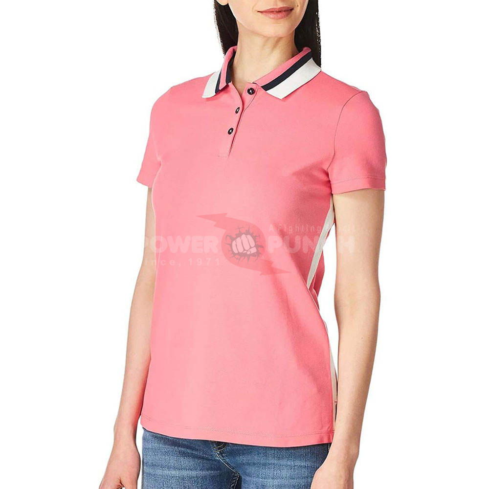 Power Punch Custom Female Breathable Collared Shirts Wholesale Blank Women Tennis Polos OEM Lad - Angle 3
