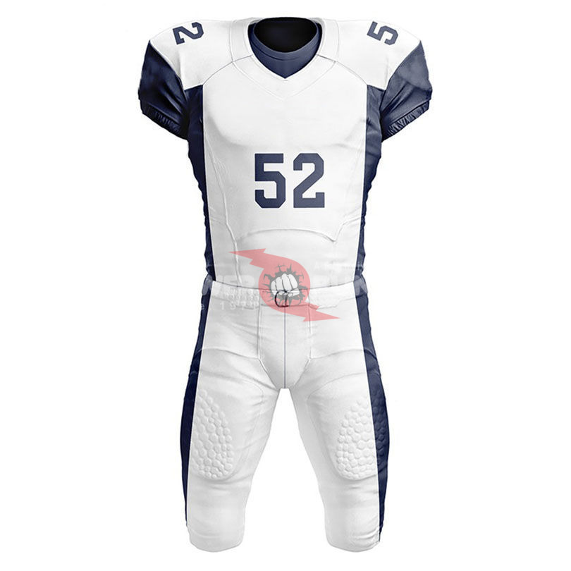 Power Punch Stitched American Football Jersey Men Chargers Blue Team Uniform Custom Made Sports - Angle 4