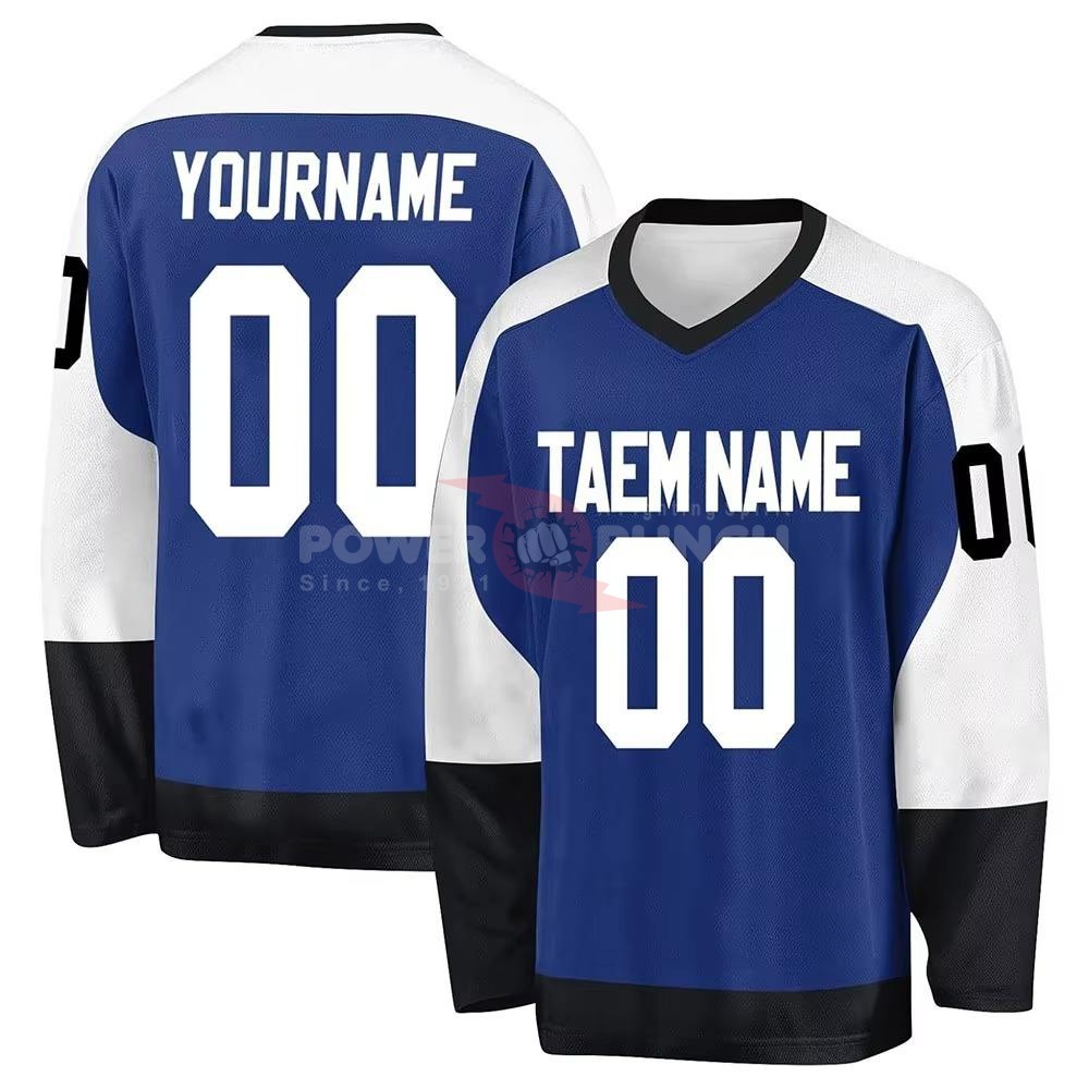 Power Punch Men x27 s Adults Custom Made High Quality Ice Hockey Jersey 100 Polyester Mesh Fabr