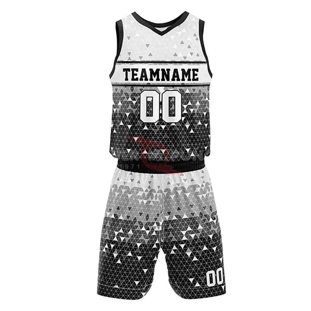 Power Punch Pakistan Custom Made Sleeveless Heat-Transfer Printed 100 Polyester Basketball Unif - Angle 2