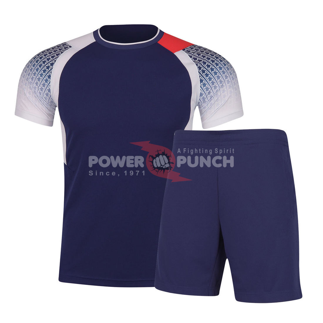 Power Punch Wholesale New Sublimated Tennis T Shirts and Shorts Sublimated Polyester Breathable