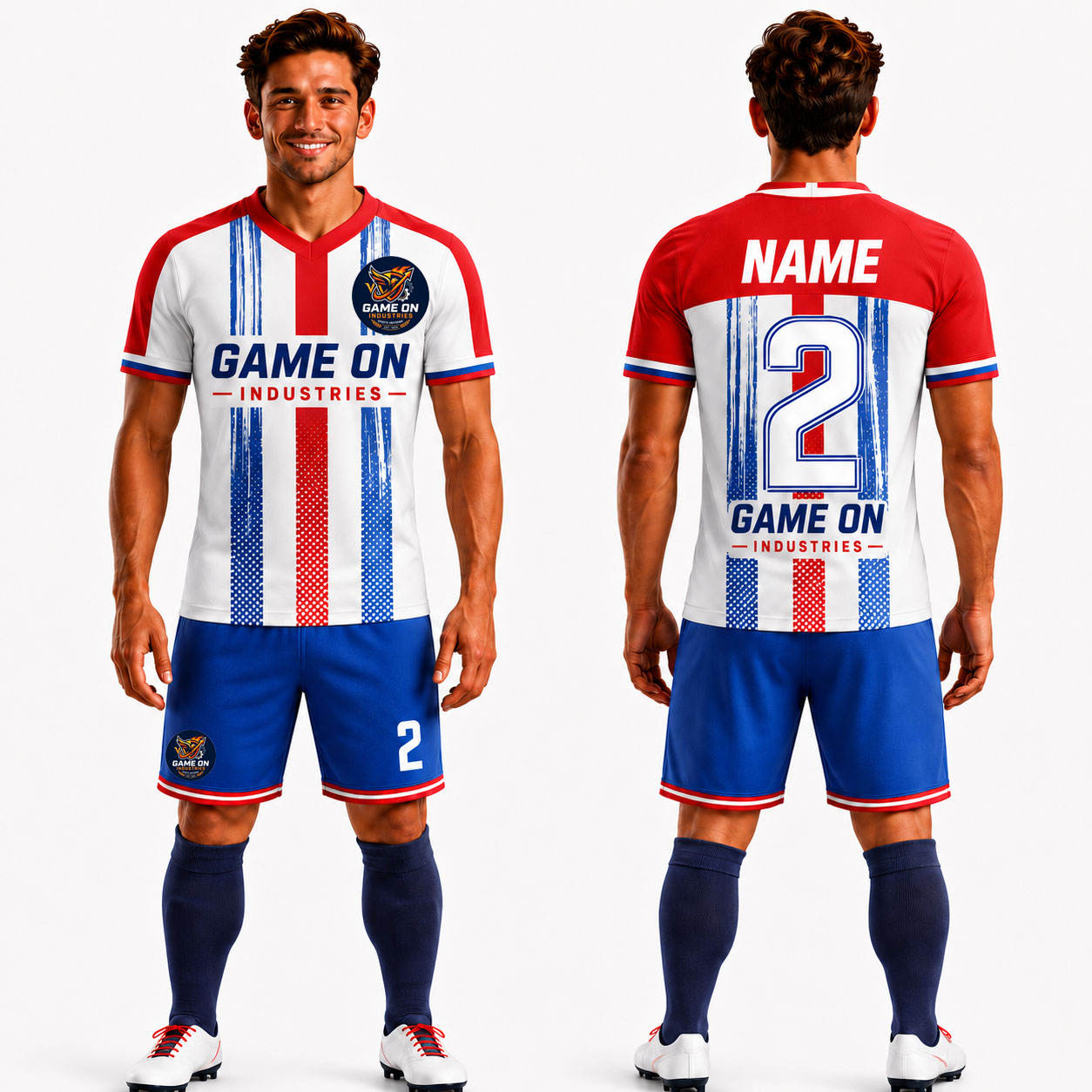 Power Punch Custom Personalized Retro Football Shirts Men High Quality Soccer Football Uniform