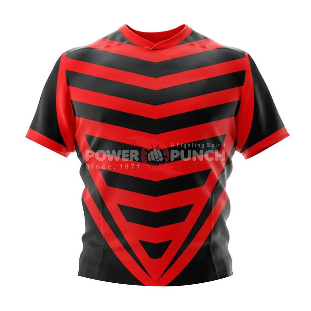 Power Punch 100 Polyester Made Pakistan Wholesale Rugby Uniform Sets for Team Premium Quality C - Angle 5