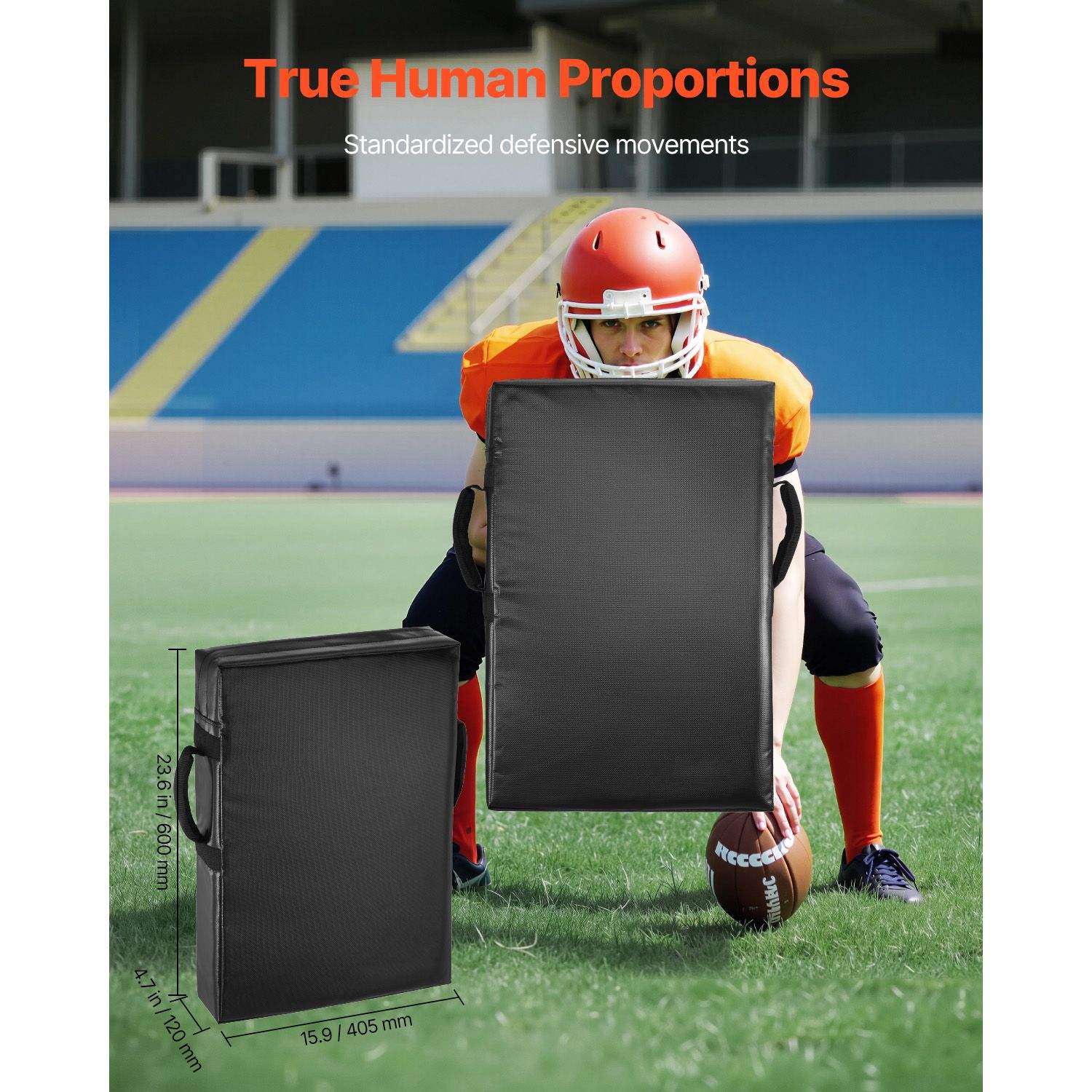 Power Punch "Football Equipment 24x16 Heavy Duty Blocking Pads with Kick Angle 2