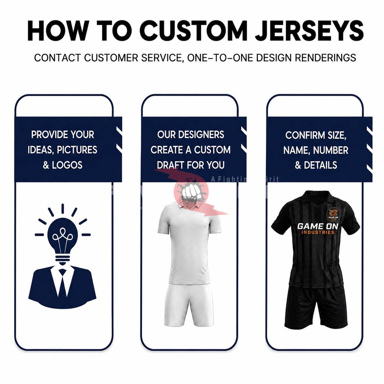 Power Punch Custom Personalized Retro Football Shirts Men High Quality Soccer Football Uniform - Angle 3