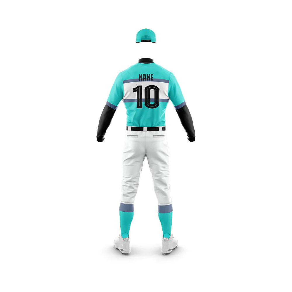 Power Punch Wholesale Custom Heat Transfer Baseball Uniforms with Short Sleeve Breathable Fabri - Angle 2