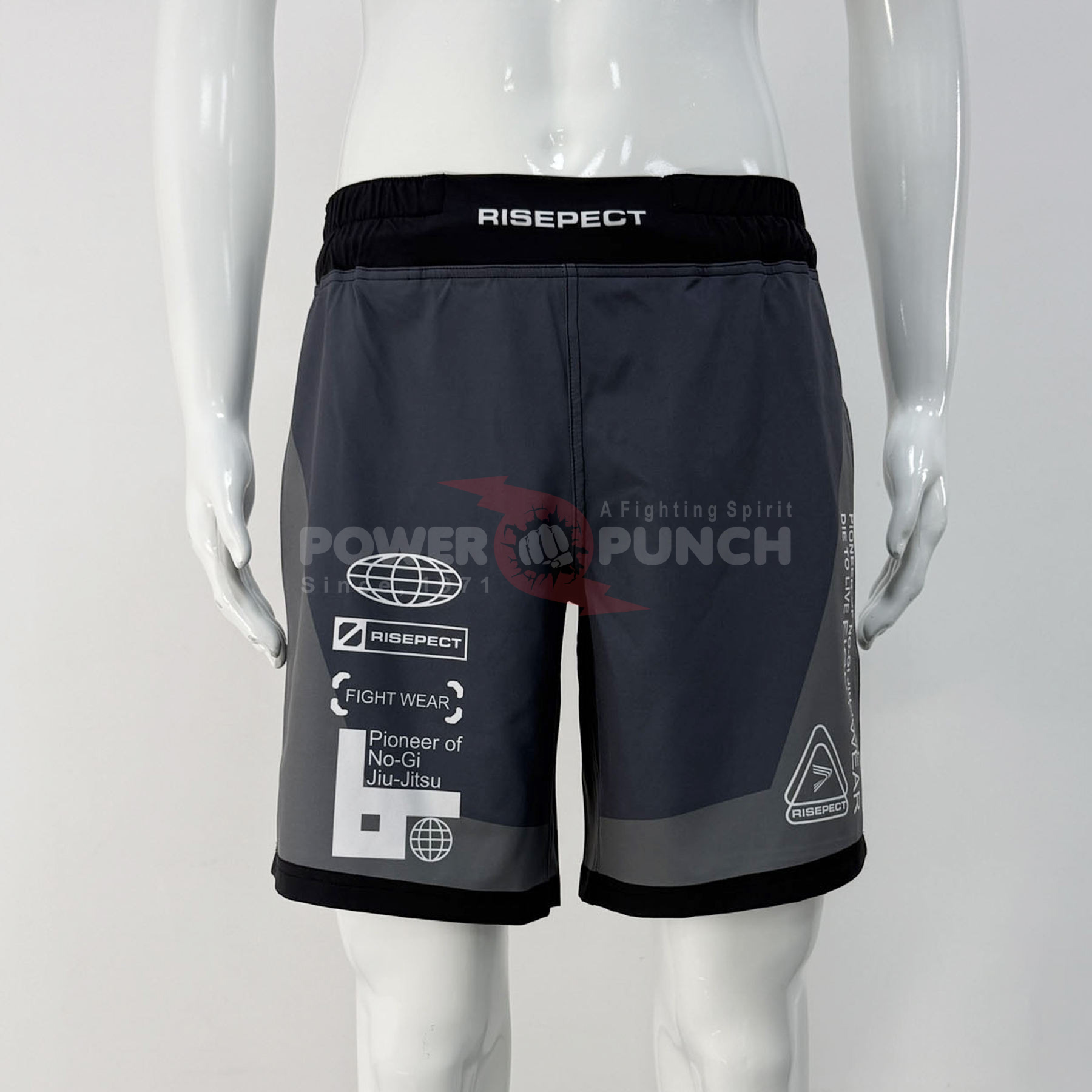 Power Punch Diamond Weave Breathable Mesh Border Boxing Fight Trunks Angle 5