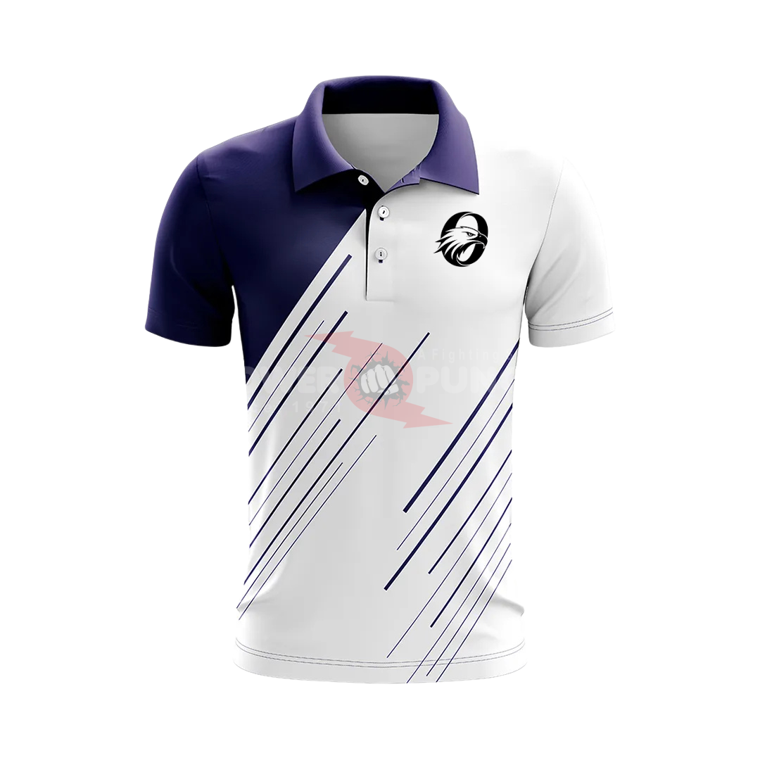 Power Punch Men Customized Breathable Sublimation Cricket Jersey Short Sleeve Sports Shirt Trai