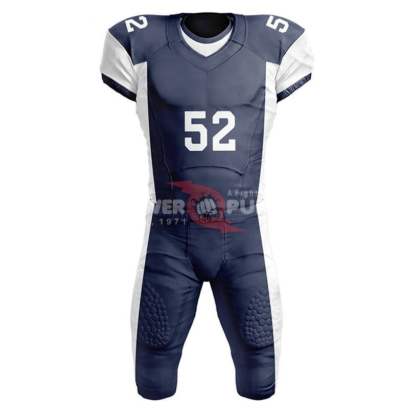 Power Punch Stitched American Football Jersey Men Chargers Blue Team Uniform Custom Made Sports - Angle 3