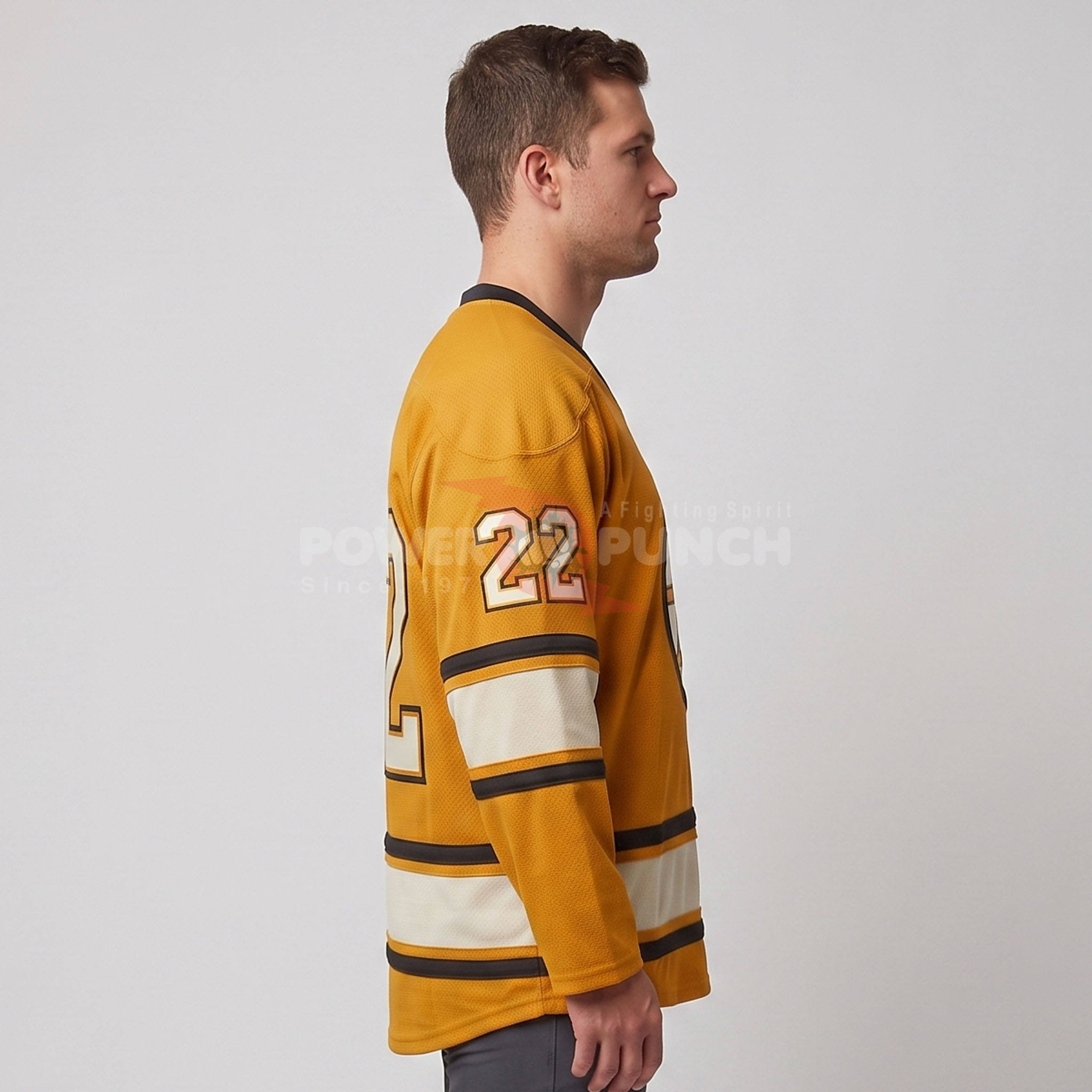 Power Punch Full Sublimation Men amp rsquo s Ice Hockey Jersey Men Full Sleeve Ice Shirt Digita - Angle 3
