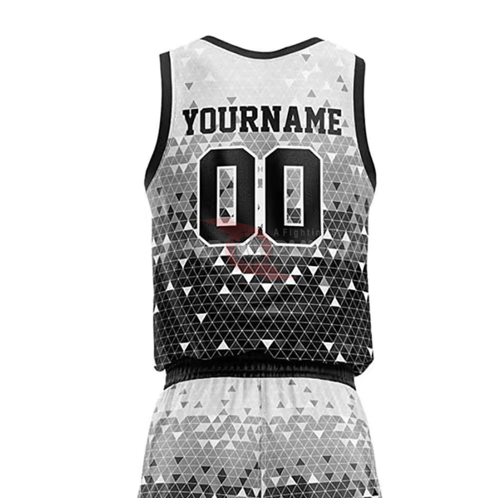 Power Punch Pakistan Custom Made Sleeveless Heat-Transfer Printed 100 Polyester Basketball Unif - Angle 5